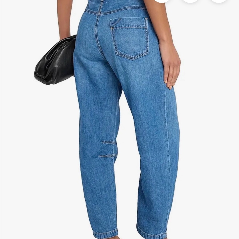 TWP Jetties Mid-Rise Barrel-Leg lightweight denim in Vintage Wash 29 - Picture 3 of 7